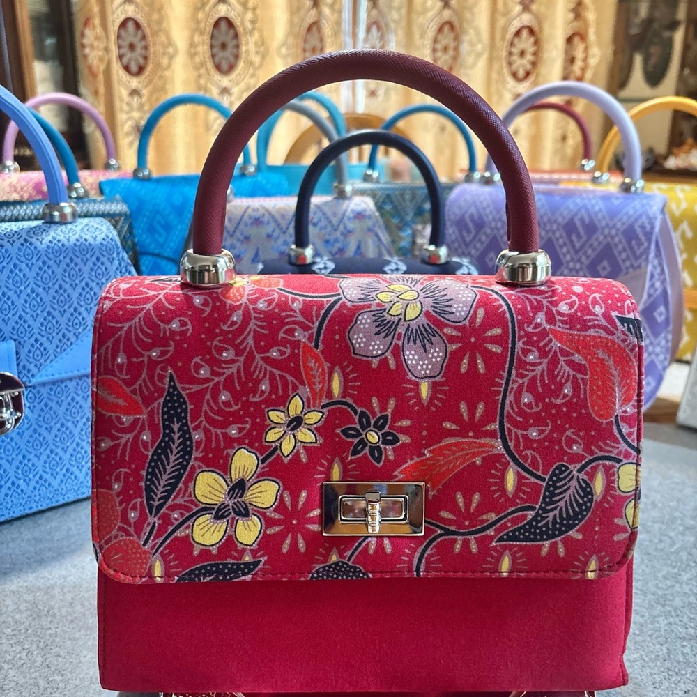Floral Red Handbag